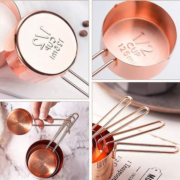 Baking Tool Rose Gold Stainless Steel Measuring Spoon 8-piece Set Diy Cake Bakin Carousel 2