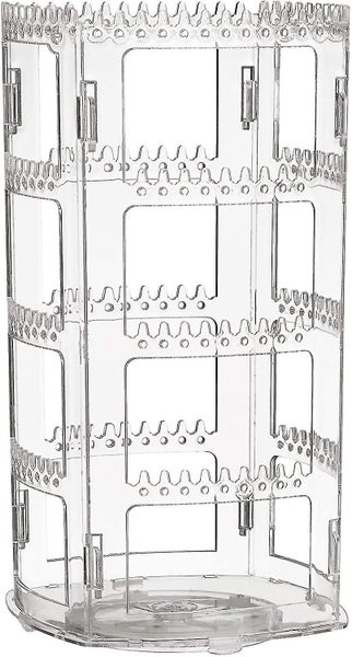 360 Rotating Clear Jewelry Organizer, 4 Tiers Jewelry Display Stand Carousel 1