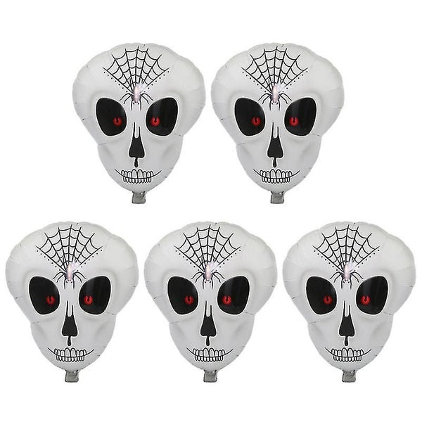 5pcs Decorate And Decorate Aluminum Foil Balloons For Halloween, Terror Skull, A Carousel 1