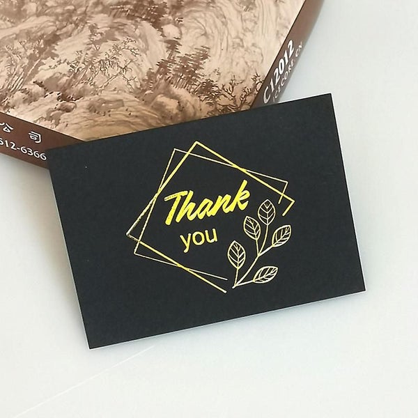 100pcs Bronzing Happy Birthday Greeting Card Thank You Card Greeting Invitation Carousel 1
