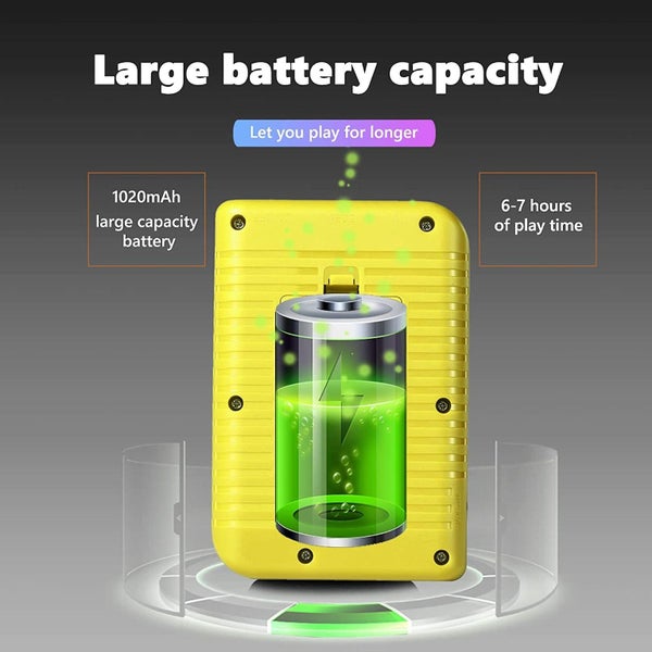 1 Pcs Game Console Yellow Retro Nostalgic Handheld Game Carousel 4