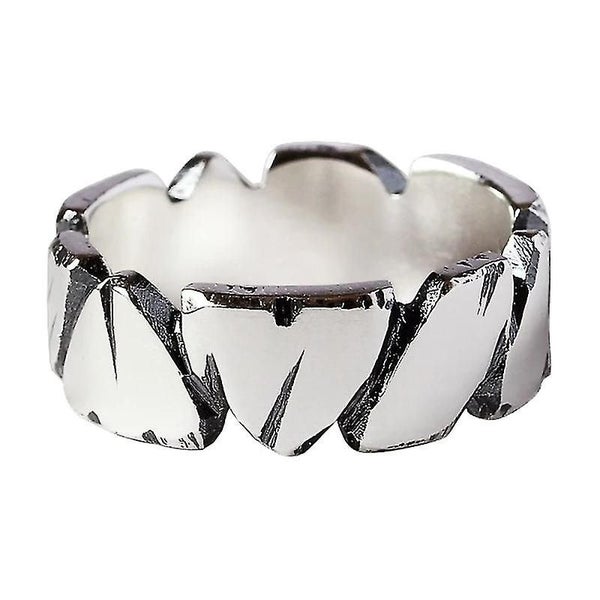 Fashion Vintage Rock Texture Ring Open Ring Eternity Band Ring Half Eternity Carousel 1