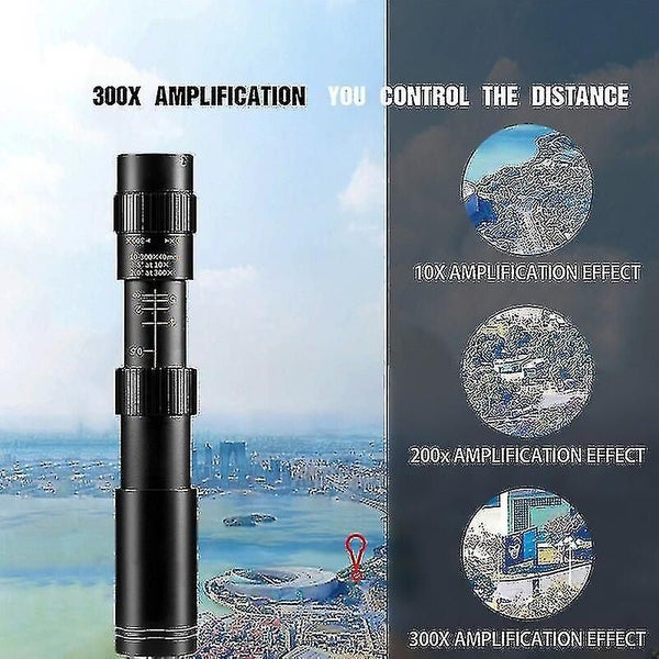 10-300x25mm Monocular Telescope Professional Bak4 Lens Hd Metal Lll Night Vision Carousel 3