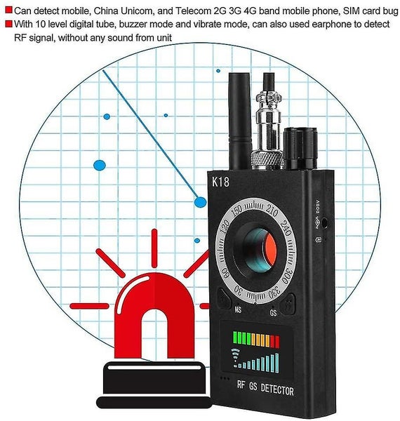 Anti-spy Detector, Multi-function Wireless Gps Signal Detector Anti-eavesdroppin Carousel 2