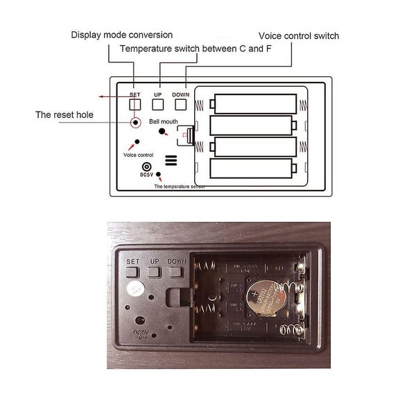 Digital Radio Wooden Alarm Clock 165 90 45 Mm Carousel 5