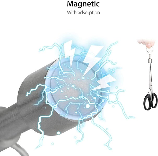 6 Pack Metal Magnet Keychain, Magnetic Key Chains Holder With Split Ring Jewelry Carousel 5
