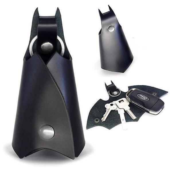 Bat Keychain, Men's Leather Car Interior Keyring Carousel 1