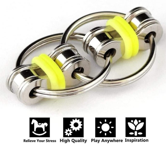 Flippy Chain Fidget Toy, Infinite Flip Chain Decompression Stress Reducer Reliev Carousel 4