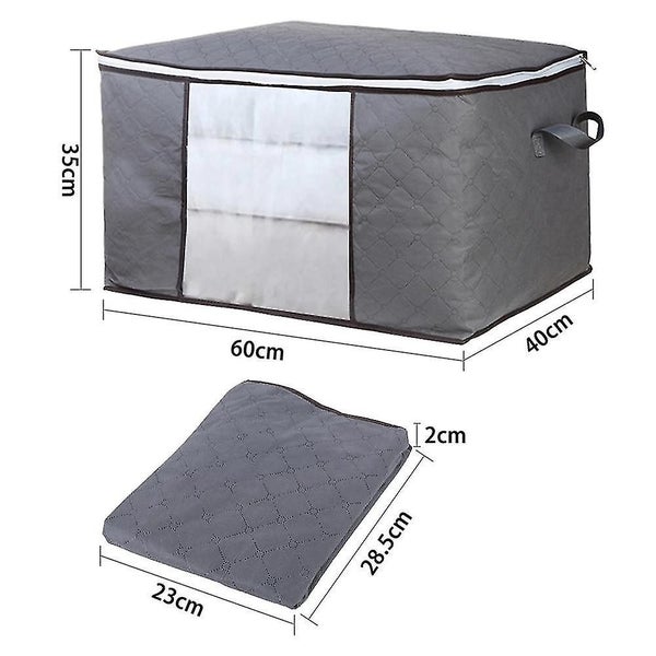 1pc Large Foldable Comforter Clothing Storage Bag Storage Wardrobe Organizer|fol Carousel 2
