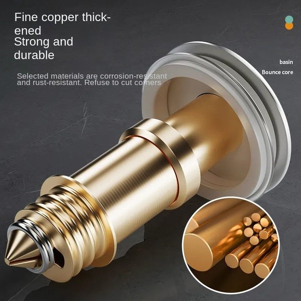 Universal Stainless Steel Basin Pop-Up Bounce Core Basin Drain Filter Carousel 7