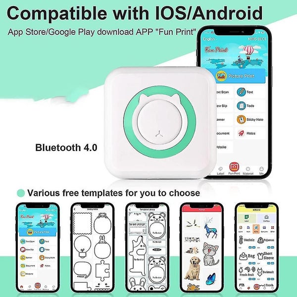 Wireless Printer - Bluetooth Thermal Printers With 6 Printing Paper Compatible F Carousel 5
