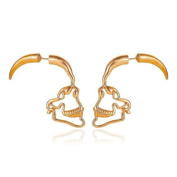 Skeleton Earrings Hollow Punk Retro Skull Earrings Dangle Earrings For Women Hal Carousel 1