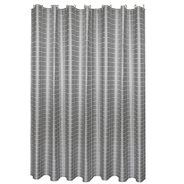 Gray Plaid Shower Curtain 180x200cm Carousel 1