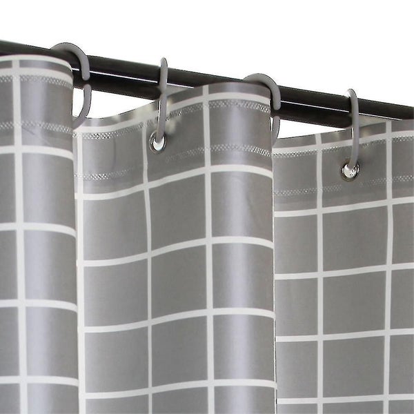 Gray Plaid Shower Curtain 180x200cm Carousel 2