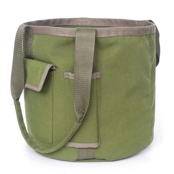 30l Garden Bag Reusable Gardening Lawn And Leaf Bags Canvas Portable Yard Waste Carousel 1