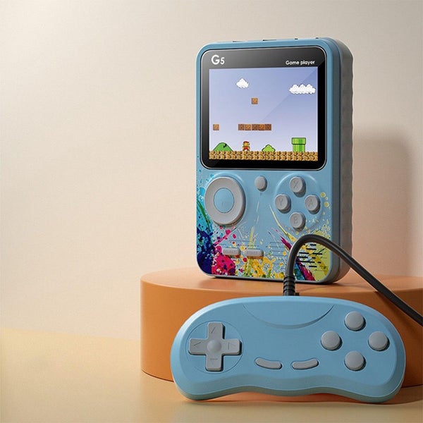 500 Classic Games Support Connecting Two Tvs With 1 Player Gamepad Blue Carousel 1