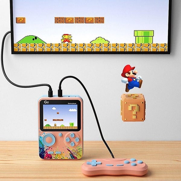 500 Classic Games Support Connecting Two Tvs With 1 Player Gamepad Blue Carousel 2