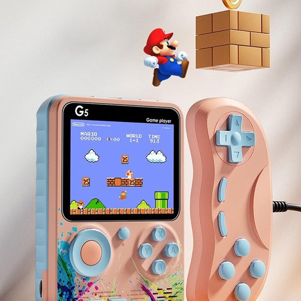 500 Classic Games Support Connecting Two Tvs With 1 Player Gamepad Blue Carousel 5
