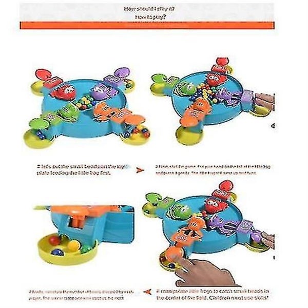 Frog Game Feeding Beans Educational Toy (4 Players) 1 Piece Color Carousel 2