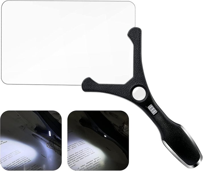 Handheld Magnifying Glass, 3.5x Lighted Magnifying Glasses With 4 Led Lights, 2 Carousel 1