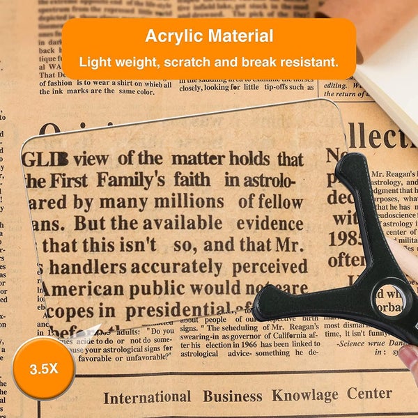 Handheld Magnifying Glass, 3.5x Lighted Magnifying Glasses With 4 Led Lights, 2 Carousel 2