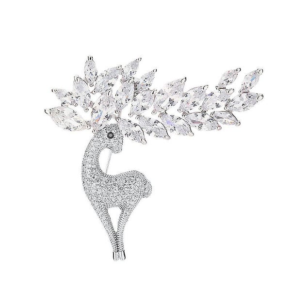 Fawn Zircon Brooch, Sika Deer Corsage Pin Buckle Pin Clothing Accessories Carousel 1