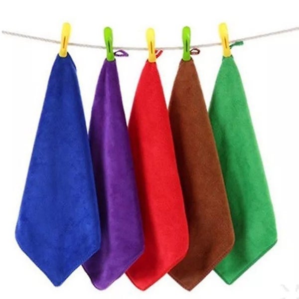3 Pcs Lot Mixed Color Microfiber Car Cleaning Towel Kitchen Washing Polish Auto Carousel 1