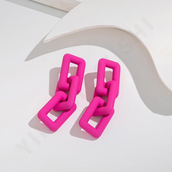 Dangle Earrings For Ladies Fashion French Earrings Pure Color Retro Temperament Carousel 1