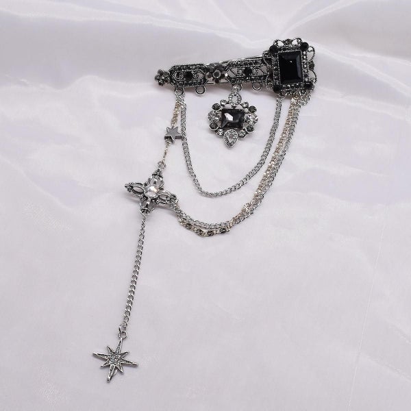 Dark Style Pendant Brooch For Men Women Vintage Brooches Decoration Chest Chain Carousel 2