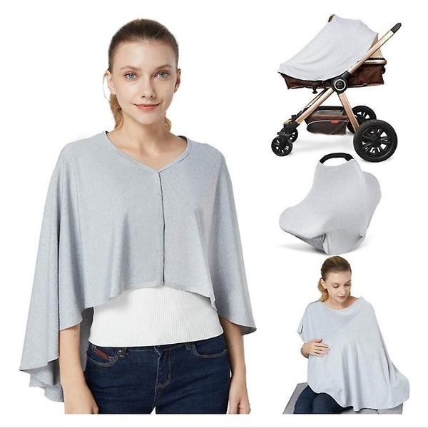 Nursing Cover & Baby Nursing Poncho,multi Use Breastfeeding Cover For Carseat Ca Carousel 1