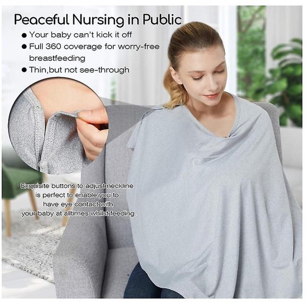 Nursing Cover & Baby Nursing Poncho,multi Use Breastfeeding Cover For Carseat Ca Carousel 5
