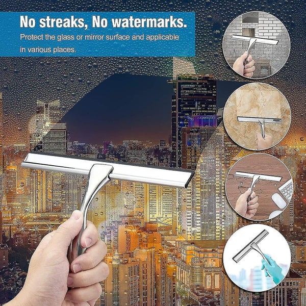Shower Scraper, High Quality Stainless Steel Shower Scraper, For Glass Door, Bat Carousel 4