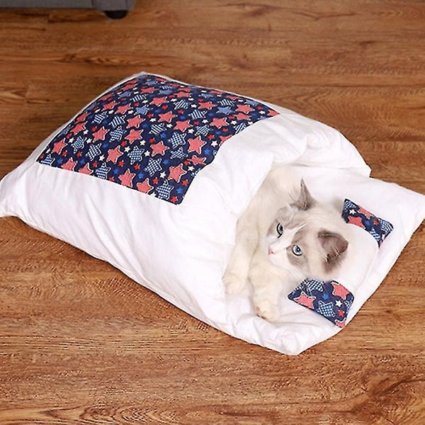 Warm Cat Sleeping Bag Removable Cat Bed Winter Warm Cat House Small Pet Bed Carousel 2