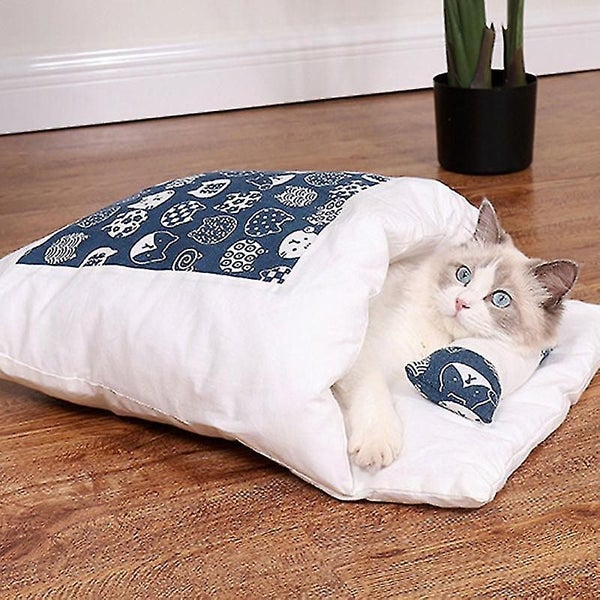 Warm Cat Sleeping Bag Removable Cat Bed Winter Warm Cat House Small Pet Bed Carousel 3