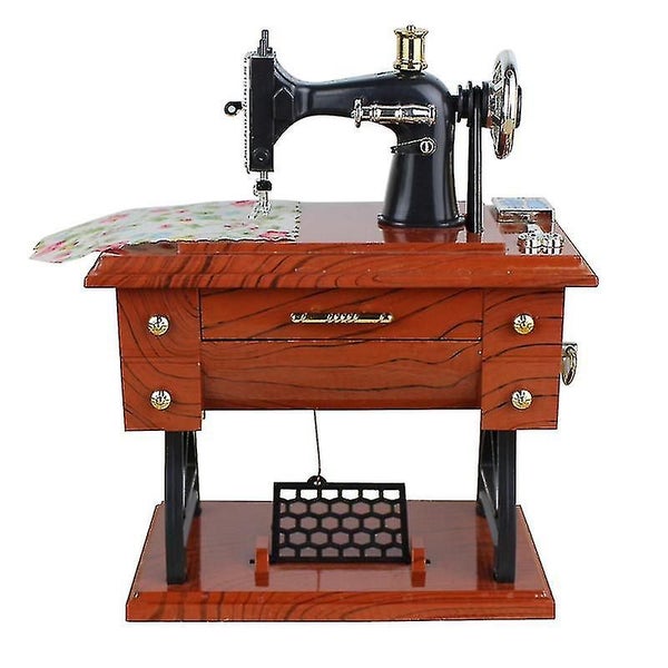 Vintage Sewing Music Box Musical Toy Sewing Machine Music Sartorius Model Play C Carousel 1