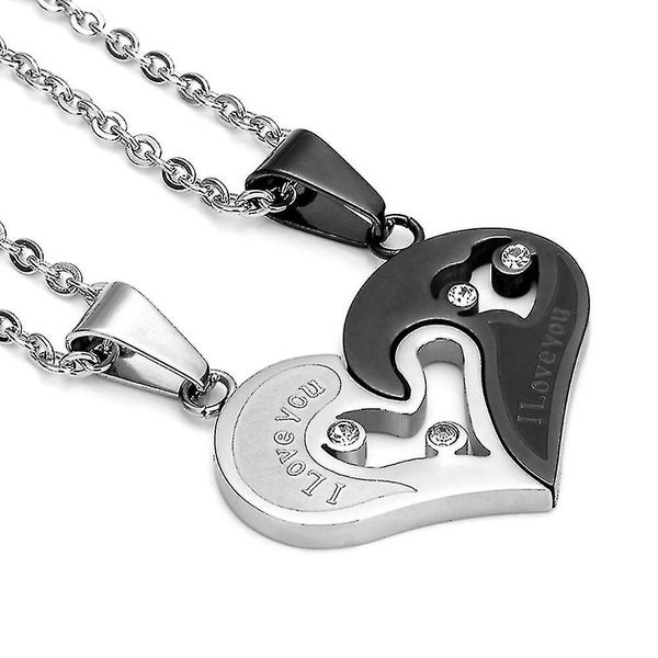 His And Hers Alloy I Love You Heart Men Women Lover Couple Pendant Necklace Carousel 1