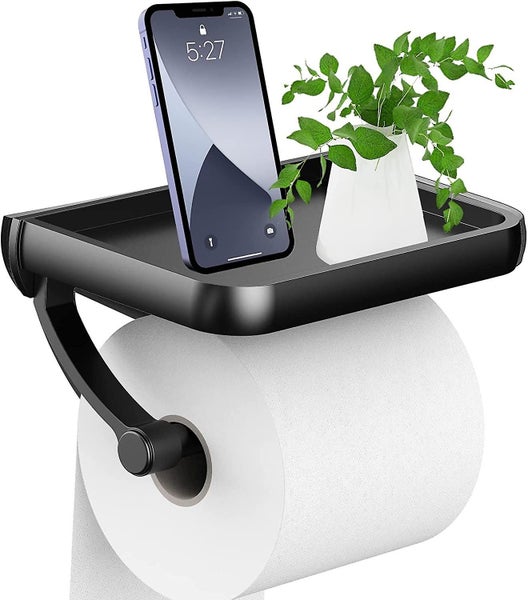 Toilet Paper Holder Wall Mounted, Aluminum Toilet Paper Holder, Two-way Mount, S Carousel 1