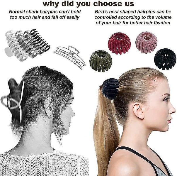 Temperament Flocking Bird's Nest Hair Coil Hair Curler For Girls With High Ponyt Carousel 2