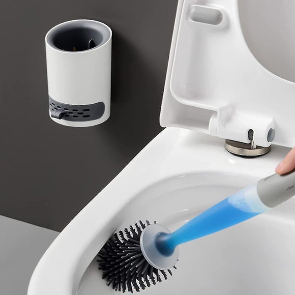 Toilet Brush Household Soft Bristles Clean Without Dead Angles, Long-handled Bru Carousel 3