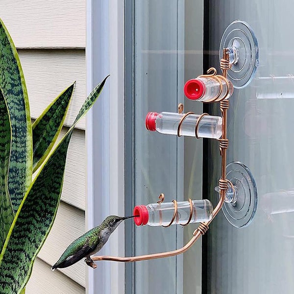Modern Window Hanging Hummingbird Feeder With Suction Cup For Outdoor Garden Bir Carousel 1