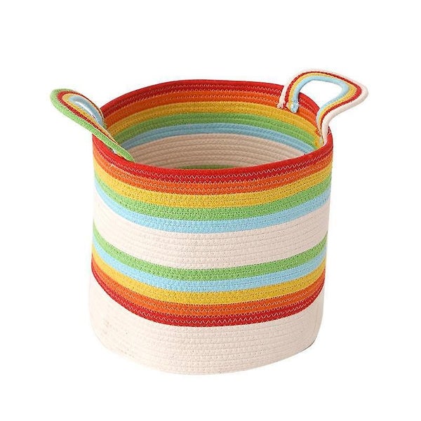 Laundry Basket Woven Storage Basket Sundries Toy Basket Cartoon Home Organizer D Carousel 1