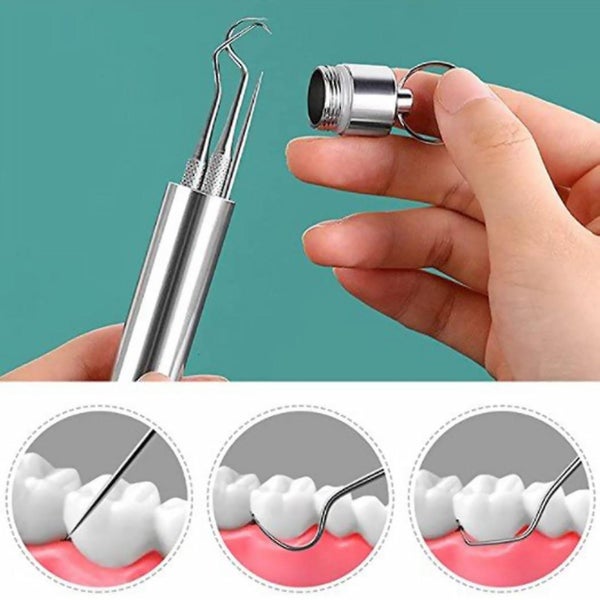 Stainless Steel Toothpicks Set 7pcs Reusable Metal Toothpicks For Outdoor Use Carousel 5