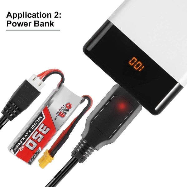 X Usb Charger Cable 1a For 2s 7.4v Lipo Battery Rc Quadcopter Fpv Drone Carousel 4