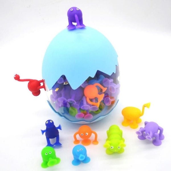 Kids Silicone Suction Cup Bath Toy 36 Pieces Building Blocks Suction Cup Diy Pop Carousel 1