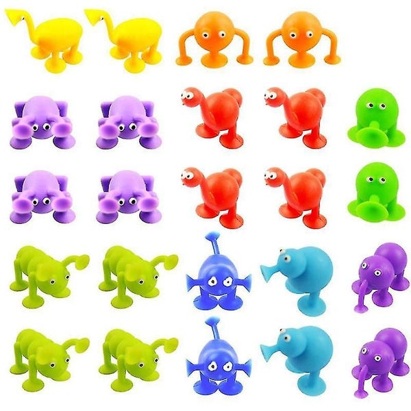 Kids Silicone Suction Cup Bath Toy 36 Pieces Building Blocks Suction Cup Diy Pop Carousel 2