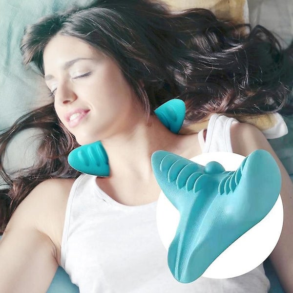 Neck Traction Pillow Cervical Cushion Support Stretcher Massage Fatigue Pain Rel Carousel 2