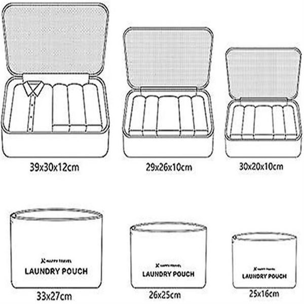 Packing Cubes Suitcase Organiser Packing Cube 8 Pieces Clothes Bags Packing Cube Carousel 2