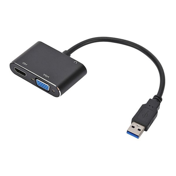 Usb3.0 To Hdmi Vga 3.5 Audio Converter Hd Free Drive Support Win7 8 10 Mac Carousel 4