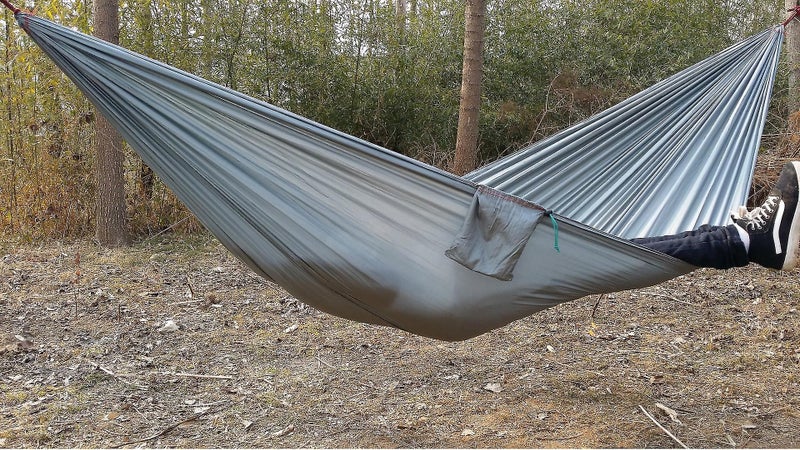 Soft Cotton Camping Hammock For Outdoor Travel (solid Grey 270 * 140cm * 1pcs) Carousel 1