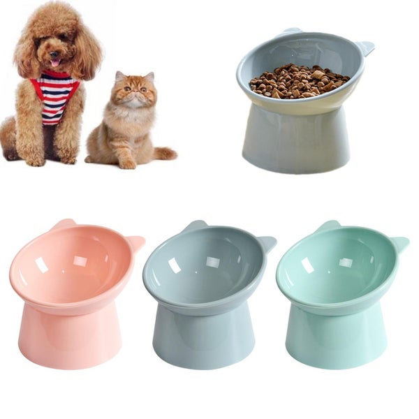 Cat Bowl With Raised Posture, Neck Protection, Anti-Ankle, Support Cats Dogs Carousel 1